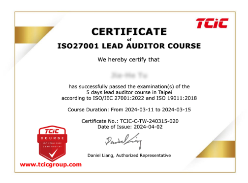 ISO27001 Certification